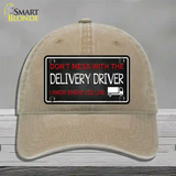 Dont Mess With Delivery Driver Novelty License Plate Hat Unconstructed Cotton / Khaki