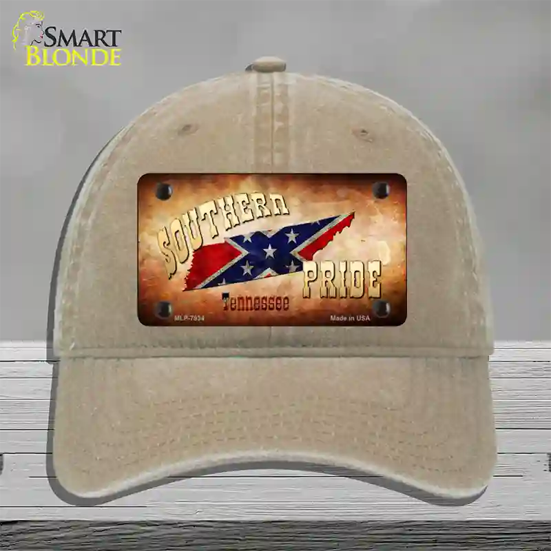 Southern Pride Tennessee Novelty License Plate Hat Unconstructed Cotton / Khaki