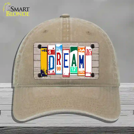 Dream Wood License Plate Art Novelty License Plate Hat Unconstructed Cotton / Khaki