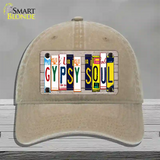 Gypsy Soul Wood License Plate Art Novelty License Plate Hat Unconstructed Cotton / Khaki