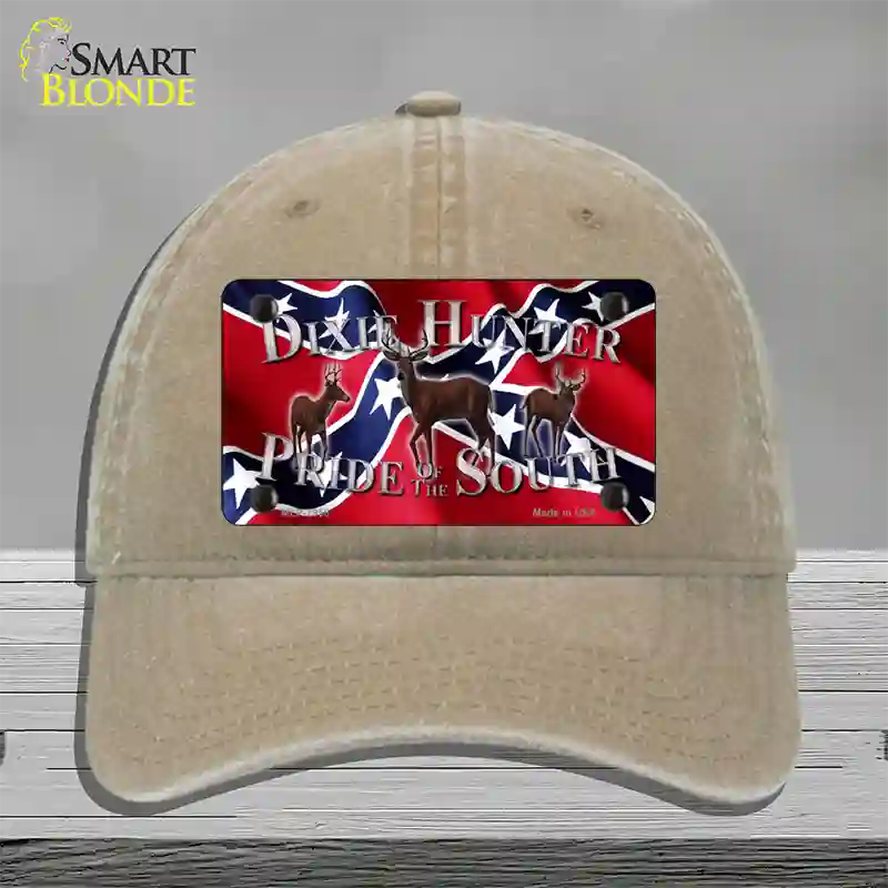 Pride Of The South Novelty License Plate Hat Unconstructed Cotton / Khaki