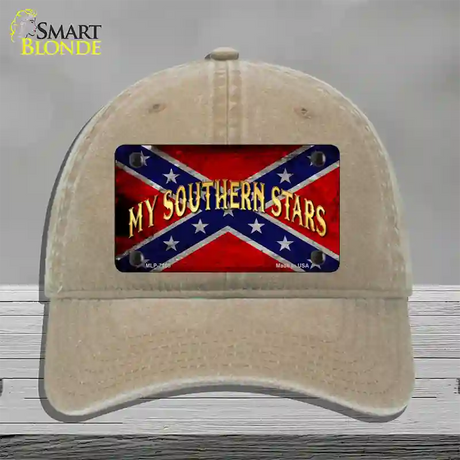 My Southern Stars Novelty License Plate Hat Unconstructed Cotton / Khaki