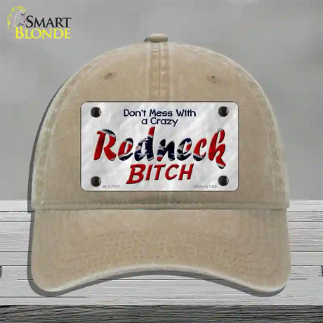 Dont Mess With Crazy Novelty License Plate Hat Unconstructed Cotton / Khaki