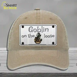 Goblin On The Loose Novelty License Plate Hat Unconstructed Cotton / Khaki