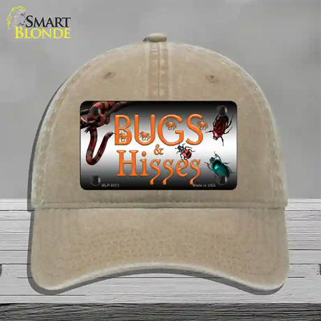 Bugs & Hisses Novelty License Plate Hat Unconstructed Cotton / Khaki