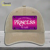 My Favorite Princess Is Me Novelty License Plate Hat Unconstructed Cotton / Khaki