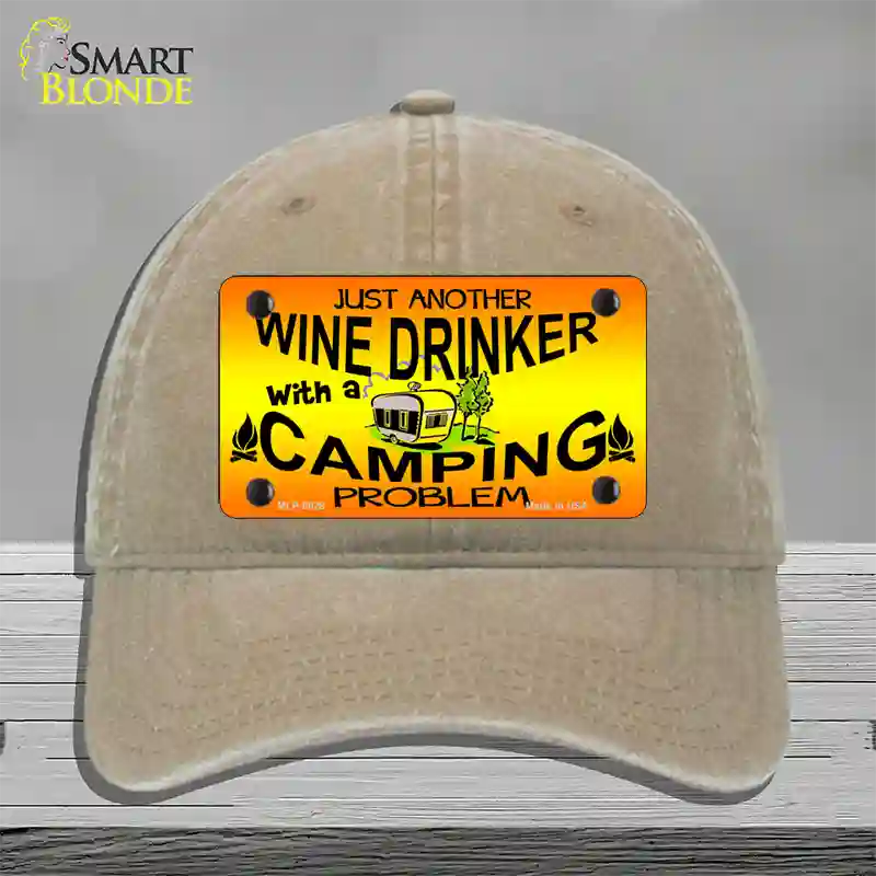 Just Another Wine Drinker Novelty License Plate Hat Unconstructed Cotton / Khaki