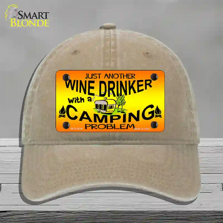 Just Another Wine Drinker Novelty License Plate Hat Unconstructed Cotton / Khaki