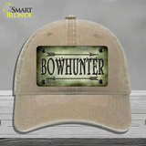 Bowhunter Novelty License Plate Hat Unconstructed Cotton / Khaki