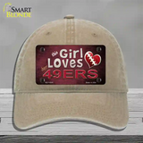 This Girl Loves Her 49ers Novelty License Plate Hat Unconstructed Cotton / Khaki