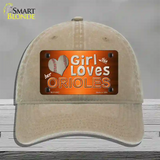 This Girl Loves Her Orioles Novelty License Plate Hat Unconstructed Cotton / Khaki