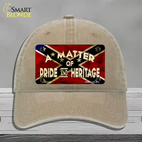 Matter Of Pride Novelty License Plate Hat Unconstructed Cotton / Khaki