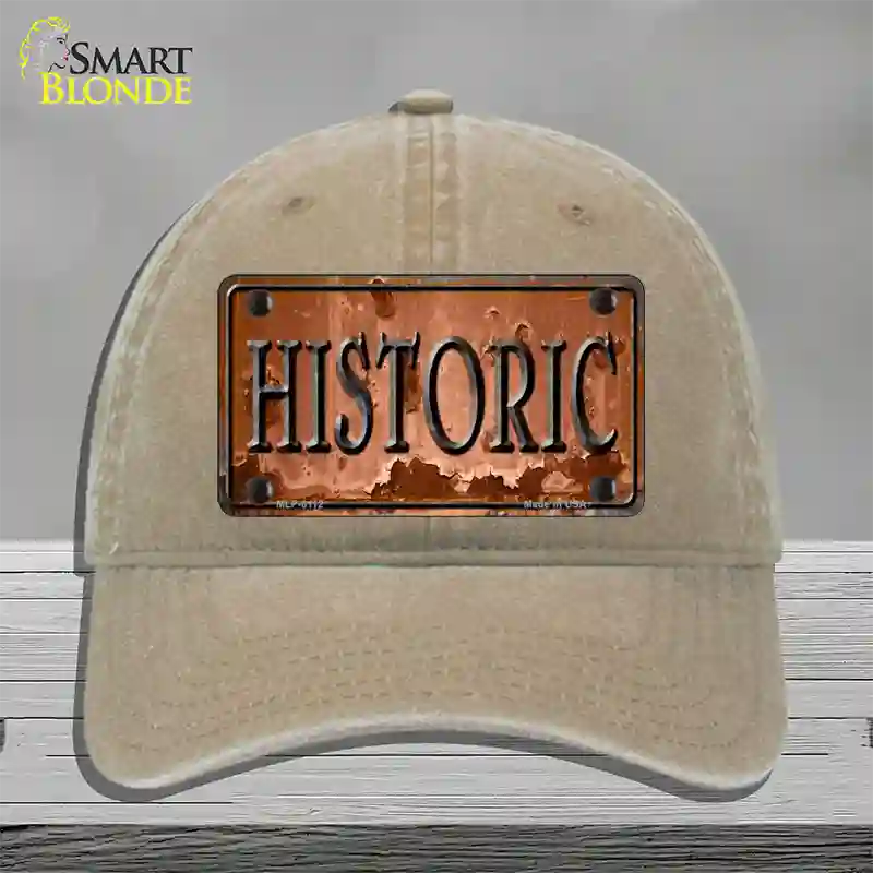 Historic Novelty License Plate Hat Unconstructed Cotton / Khaki