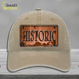 Historic Novelty License Plate Hat Unconstructed Cotton / Khaki