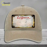 California Rusty Blank Novelty License Plate Hat Unconstructed Cotton / Khaki