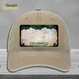 Colorado Rusty Blank Novelty License Plate Hat Unconstructed Cotton / Khaki