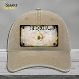 Georgia Rusty Blank Novelty License Plate Hat Unconstructed Cotton / Khaki