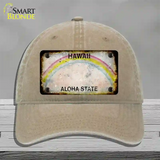 Hawaii Rusty Blank Novelty License Plate Hat Unconstructed Cotton / Khaki