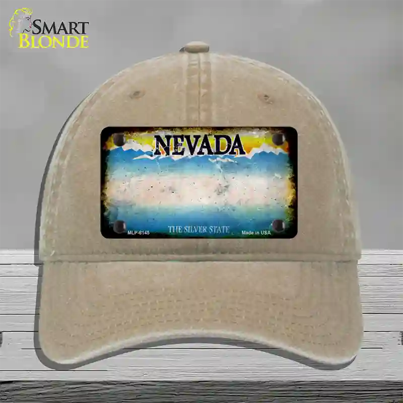 Nevada Rusty Blank Novelty License Plate Hat Unconstructed Cotton / Khaki