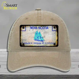 Nova Scotia Rusty Blank Novelty License Plate Hat Unconstructed Cotton / Khaki