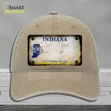 Indiana Rusty Blank Novelty License Plate Hat Unconstructed Cotton / Khaki