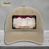 Colorado Red Rusty Blank Novelty License Plate Hat Unconstructed Cotton / Khaki