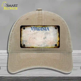 Virginia Old Dominion Rusty Blank Novelty License Plate Hat Unconstructed Cotton / Khaki