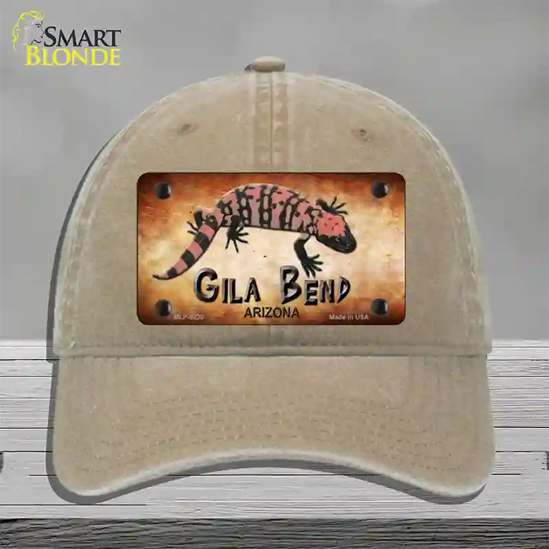 Gila Bend Gila Monster Novelty License Plate Hat Unconstructed Cotton / Khaki