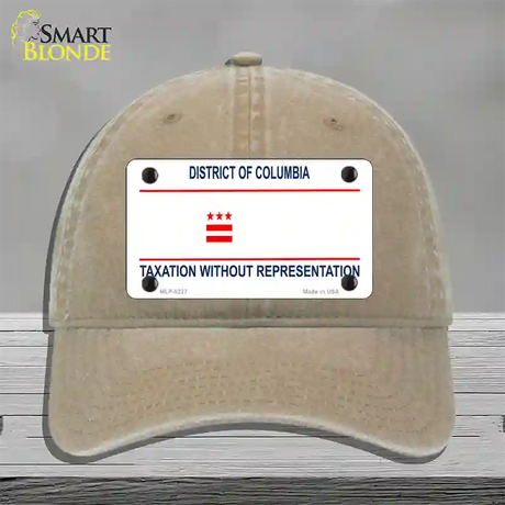 Taxation Without Representation Novelty License Plate Hat Unconstructed Cotton / Khaki