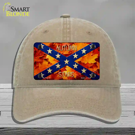 Autumn Stars Novelty License Plate Hat Unconstructed Cotton / Khaki