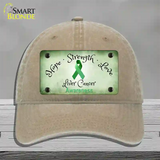 Liver Cancer Ribbon Novelty License Plate Hat Unconstructed Cotton / Khaki