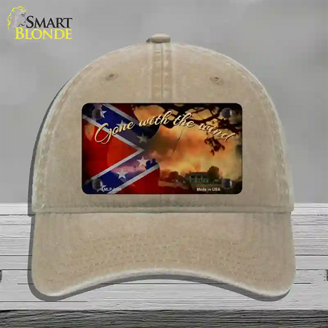 Gone With The Wind Novelty License Plate Hat Unconstructed Cotton / Khaki