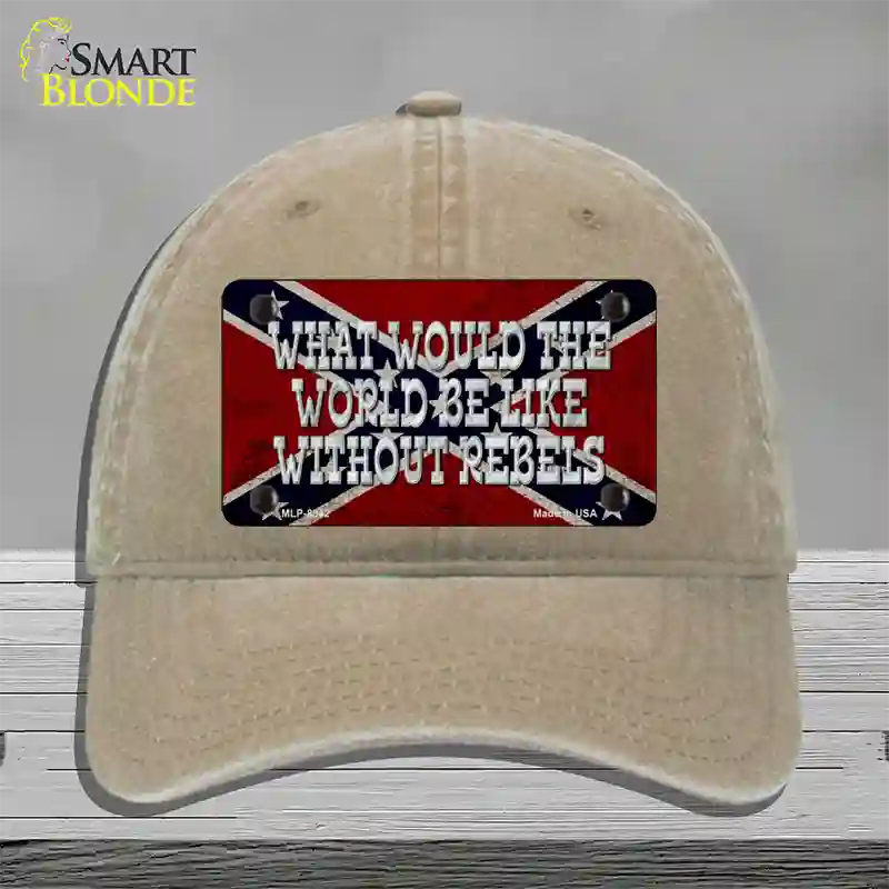 What Would The World Novelty License Plate Hat Unconstructed Cotton / Khaki