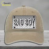 Bad Boy Diamond Novelty License Plate Hat Unconstructed Cotton / Khaki