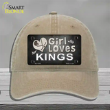 This Girl Loves Her Kings Hockey Novelty License Plate Hat Unconstructed Cotton / Khaki