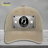 POW MIA Diamond Novelty License Plate Hat Unconstructed Cotton / Khaki