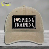 I Love Spring Training Novelty License Plate Hat Unconstructed Cotton / Khaki