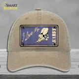 I Love My Seabee Novelty License Plate Hat Unconstructed Cotton / Khaki