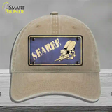 Seabee Novelty License Plate Hat Unconstructed Cotton / Khaki