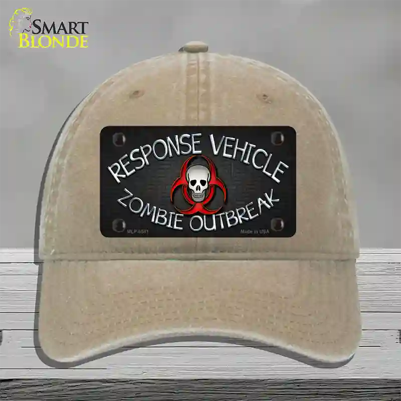 Response Vehicle Novelty License Plate Hat Unconstructed Cotton / Khaki