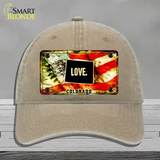 Colorado Love Novelty License Plate Hat Unconstructed Cotton / Khaki