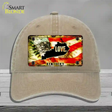 Kentucky Love Novelty License Plate Hat Unconstructed Cotton / Khaki