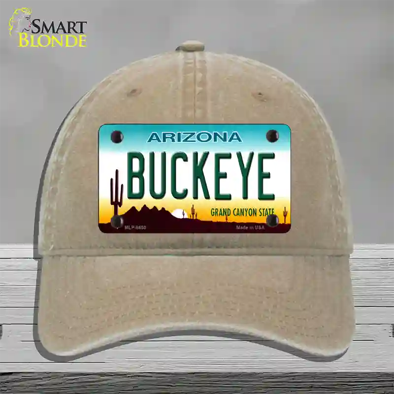 Buckeye Arizona Novelty License Plate Hat Unconstructed Cotton / Khaki