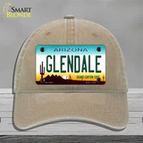 Glendale Arizona Novelty License Plate Hat Unconstructed Cotton / Khaki