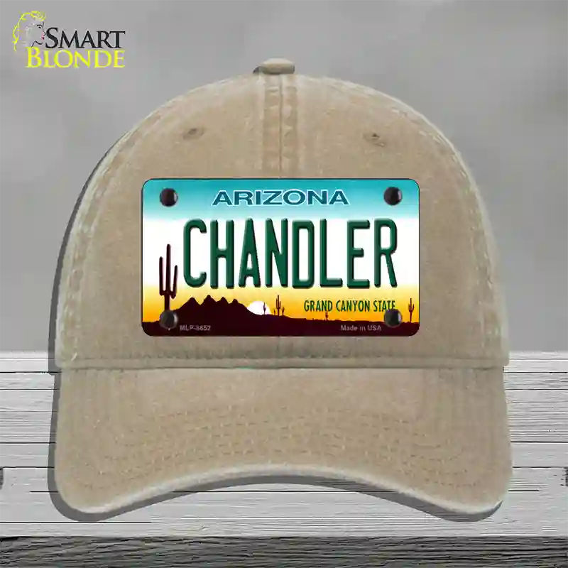 Chandler Arizona Novelty License Plate Hat Unconstructed Cotton / Khaki