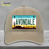 Avondale Arizona Novelty License Plate Hat Unconstructed Cotton / Khaki