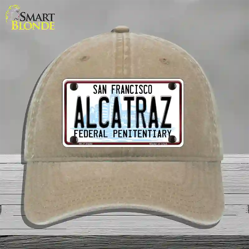 Alcatraz Novelty License Plate Hat Unconstructed Cotton / Khaki