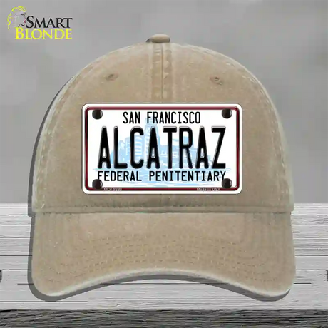 Alcatraz Novelty License Plate Hat Unconstructed Cotton / Khaki