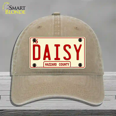 Daisy Novelty License Plate Hat Unconstructed Cotton / Khaki