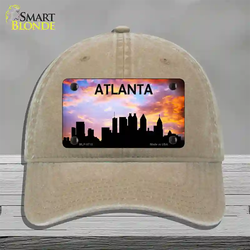 Atlanta Silhouette Novelty License Plate Hat Unconstructed Cotton / Khaki